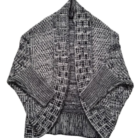 Dex Black and White Wool Blend Knit Cardigan - Picture 1 of 6